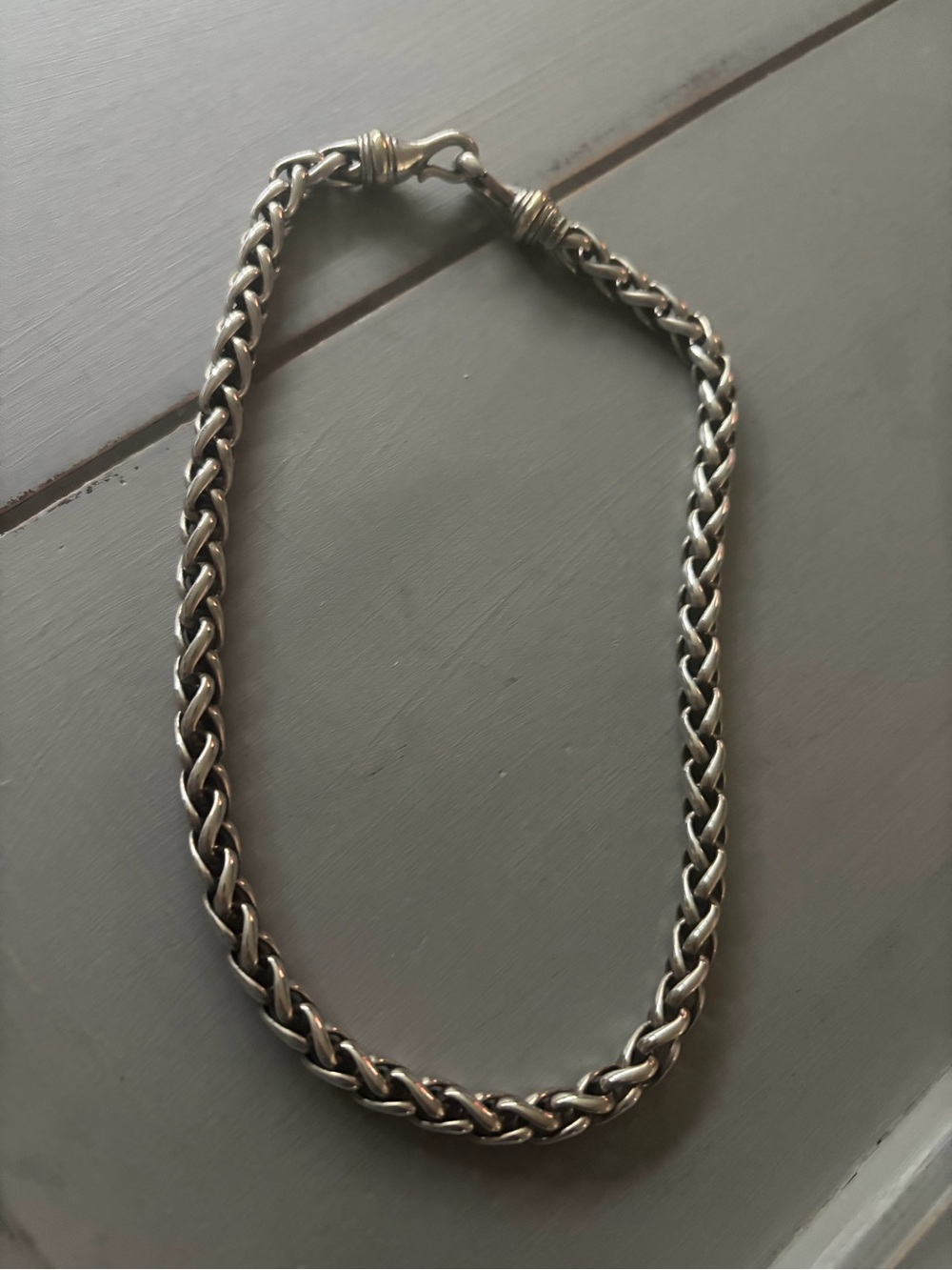 Sterling Silver Men’s Rope Chain Necklace - Silver